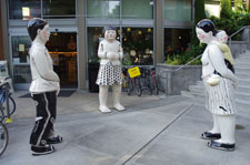 Statues outside Whole Foods store, 2210 Westlake Avenue, Seattle, WA, 98121